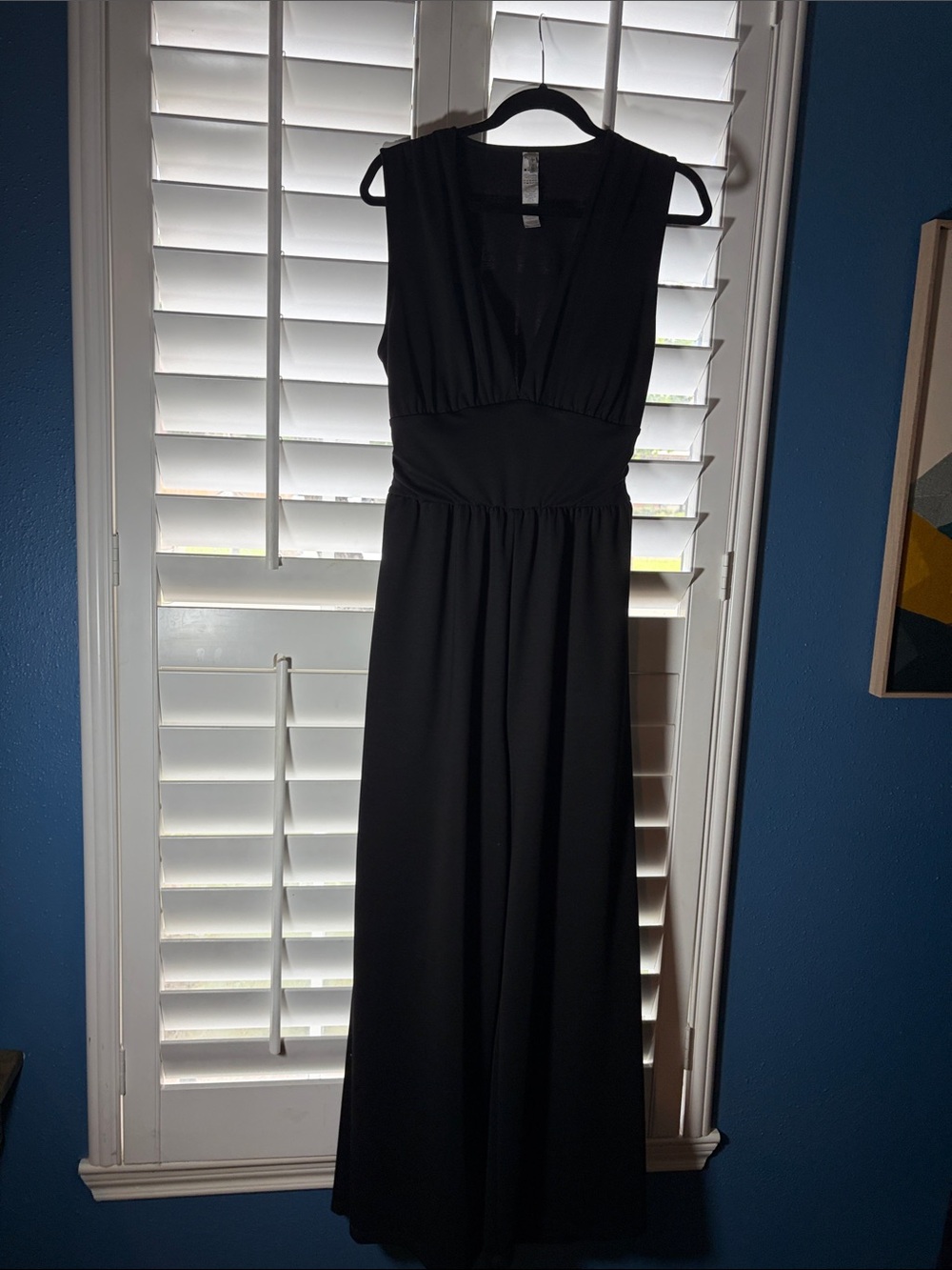 Sleeveless Black Romper with V-Neck